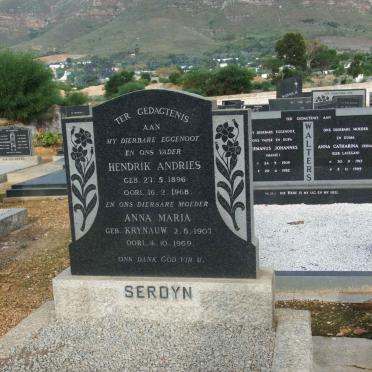 SERDYN Hendrik Andries 1896-1968 &amp; Anna Maria KRYNAUW 1907-1969