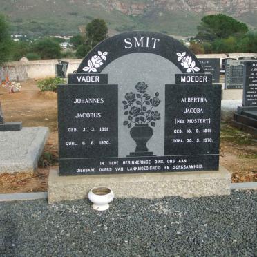 SMIT Johannes Jacobus 1891-1970 &amp; Albertha Jacoba MOSTERT 1891-1970