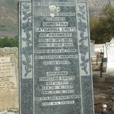 SMUTS Catharina nee O'KENNEDY 1887-1934 :: SMUTS Johanna Christina nee DU TOIT 1889-1937