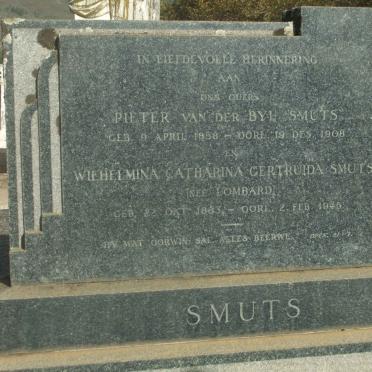 SMUTS Pieter van der Byl 1858-1908 &amp; Wilhelmina Catharina Gertruida LOMBARD 1863-1946