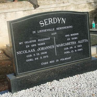 SERDYN Nicolaas Johannes 1908-1971 &amp; Margaretha Aletta 1913-1997