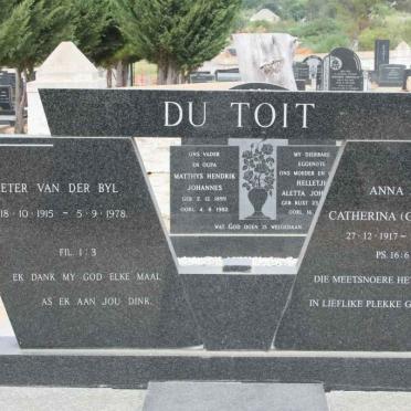 TOIT Pieter van der Byl, du 1915-1978 &amp; Anna Johanna Catherina BASSON 1917-2000