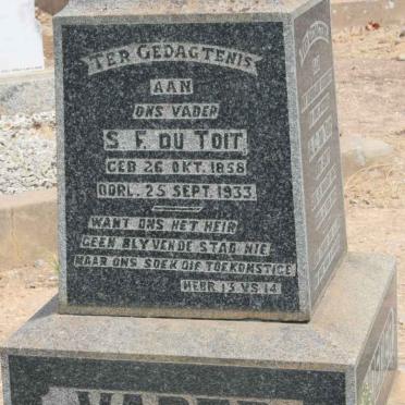TOIT S.F., du 1858-1933 &amp; A.C. SMIT 1863-1930