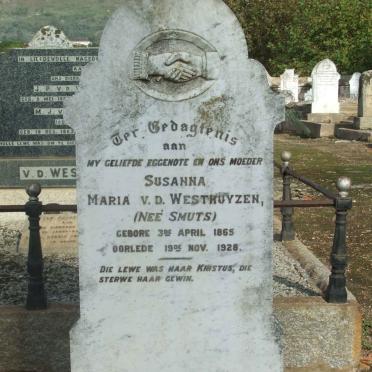 WESTHUYZEN Susanna Maria, v.d. nee SMUTS 1865-1928