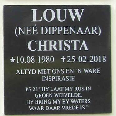 LOUW Christa nee DIPPENAAR 1980-2018