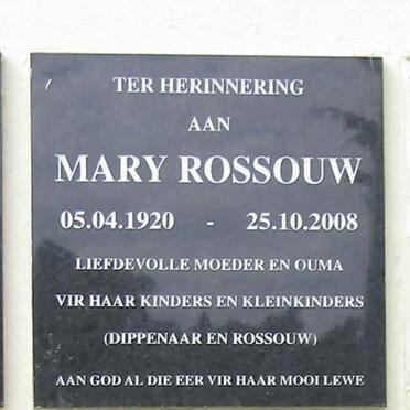 ROSSOUW Mary 1920-2008