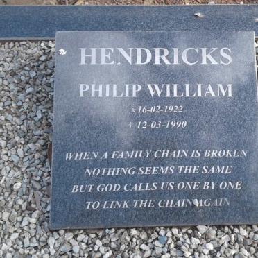 HENDRICKS Philip William 1922-1990