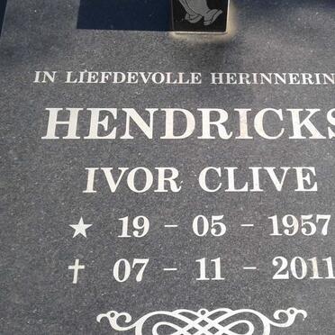 HENDRICKS Ivor Clive 1957-2011