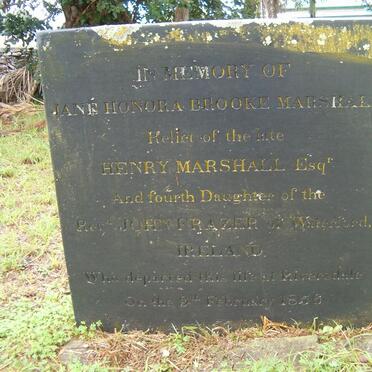 MARSHALL Jane Honora Brooke 1856
