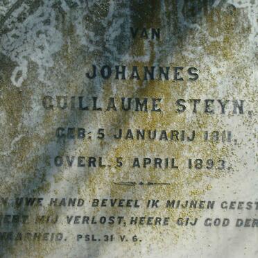 STEYN Johannes Guillaume 1811-1893 
