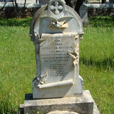 ROSENOW Sarah Catharina nee MALAN 1854-1896