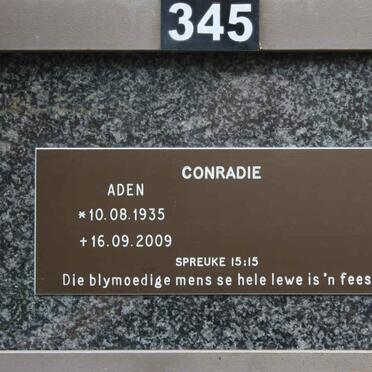 CONRADIE Aden 1935-2009