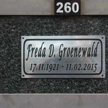 GROENEWALD Freda D. 1921-2015