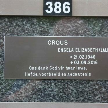 CROUS Engela Elizabeth 1946-2016