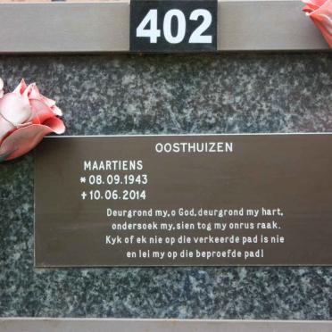 OOSTHUIZEN Maartiens 1943-2014