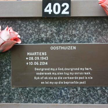OOSTHUIZEN Maartiens 1943-2014