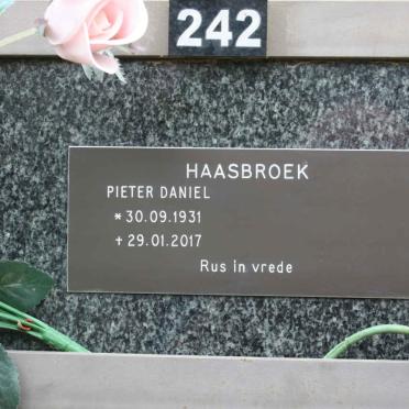 HAASBROEK Pieter Daniel 1931-2017