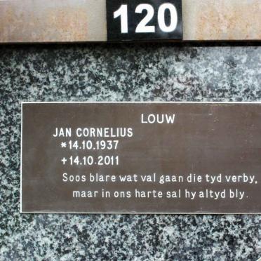 LOUW Jan Cornelius 1937-2011