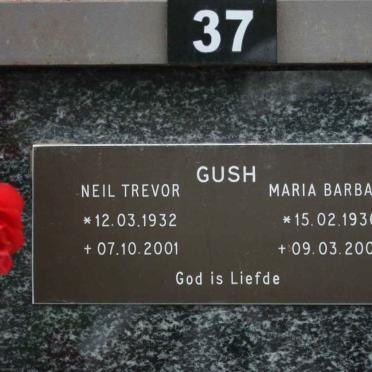 GUSH Neil Trevor 1932-2001 &amp; Maria Barbara 1936-2009