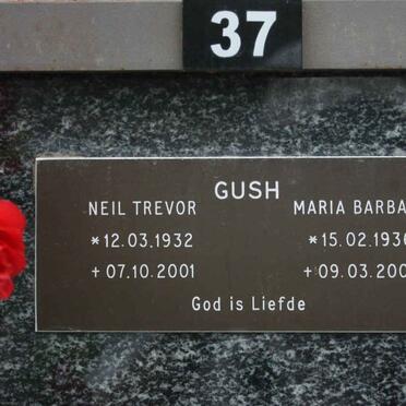 GUSH Neil Trevor 1932-2001 &amp; Maria Barbara 1936-2009