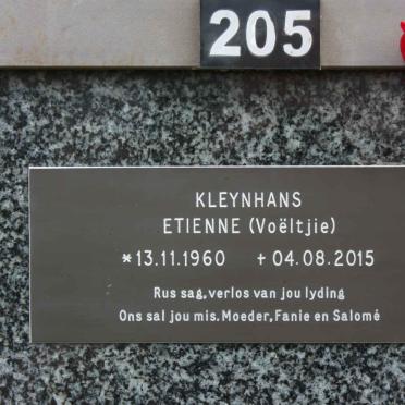 KLEYNHANS Etienne 1960-2015
