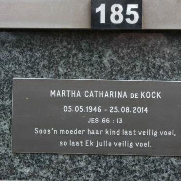 KOCK Martha Catharina, de 1946-2014