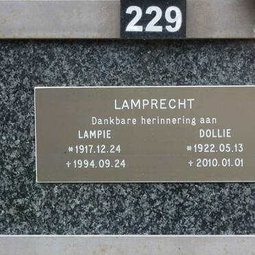 LAMPRECHT Lampie 1917-1994 &amp; Dollie 1922-2010