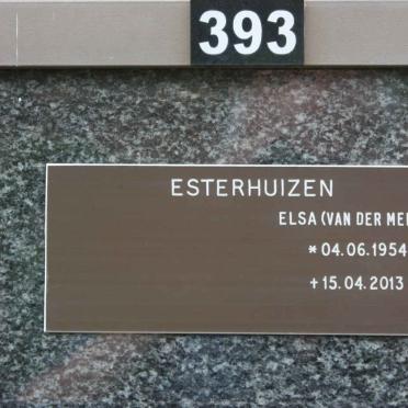 ESTERHUIZEN Elsa nee VAN DER MERWE 1954-2013