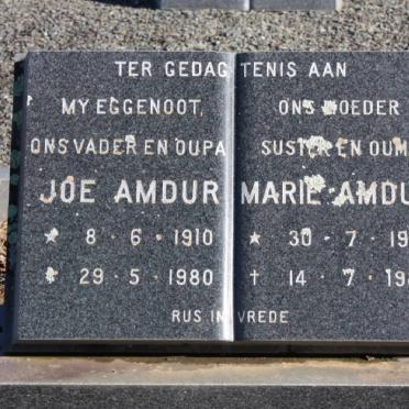 AMDUR Joe 1910-1980 &amp; Marie 1919-1988