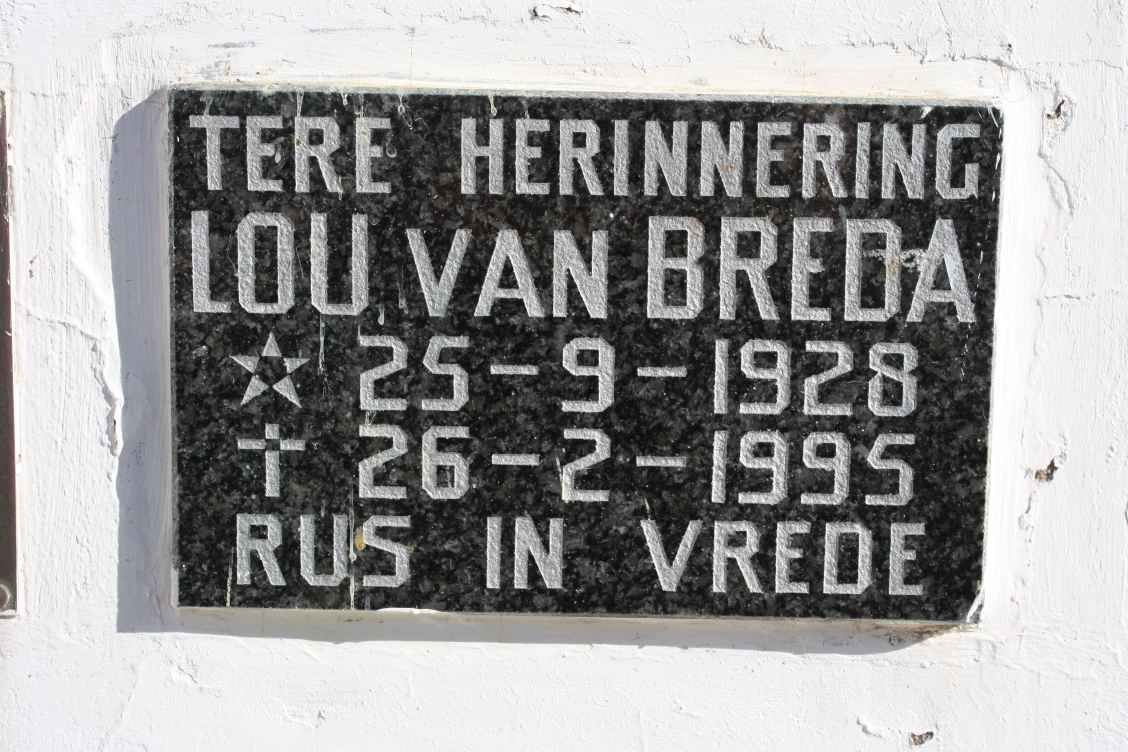 BREDA Lou, van 1928-1995