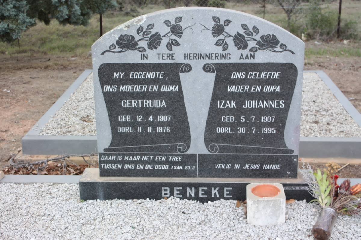 BENEKE Izak Johannes 1907-1995 &amp; Gertruida 1907-1976