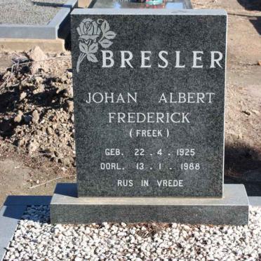 BRESLER Johan Albert Frederick 1925-1988
