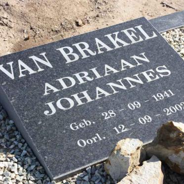 BRAKEL Adriaan Johannes, van 1941-2002