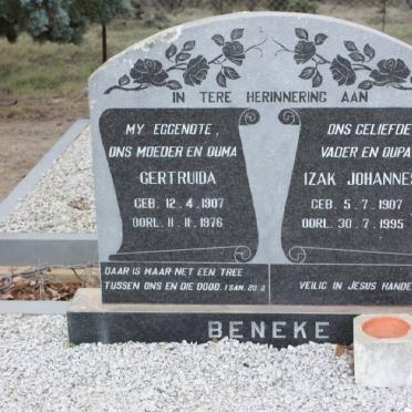 BENEKE Izak Johannes 1907-1995 &amp; Gertruida 1907-1976