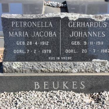 BEUKES Gerhardus Johannes 1911-1982 &amp; Petronella Maria Jacoba 1912-1978
