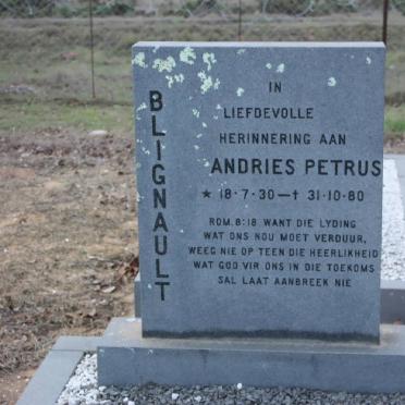 BLIGNAULT Andries Petrus 1930-1980