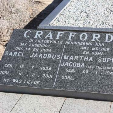 CRAFFORD Sarel Jakobus 1934-2001 &amp; Martha Sophia Jacoba ENGELBRECHT 1940-