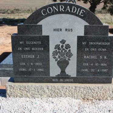 CONRADIE Rachel S.K. 1896-1987 :: CONRADIE Esther J. 1920-1982
