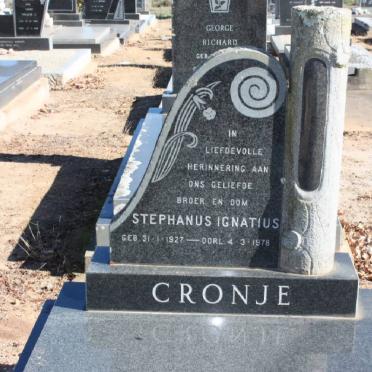 CRONJE Stephanus Ignatius 1927-1978
