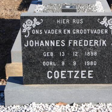 COETZEE Johannes Frederik J. 1898-1980