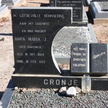 CRONJE Anna Maria J. nee HAVENGA 1924-1977