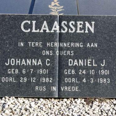 CLAASSEN Daniël J. 1901-1983 &amp; Johanna C. 1901-1982