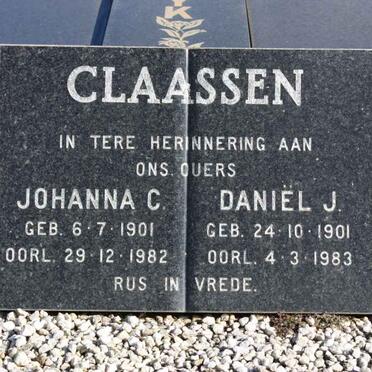 CLAASSEN Daniël J. 1901-1983 &amp; Johanna C. 1901-1982