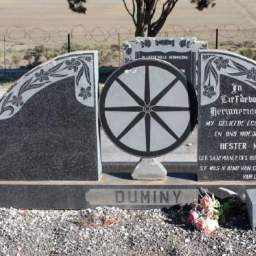 DUMINY Hester Magdalena nee SAAYMAN 1926-1974