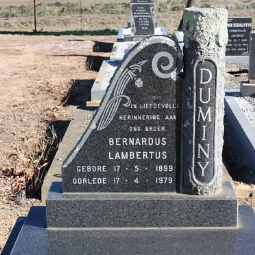 DUMINY Bernardus Lambertus 1899-1979