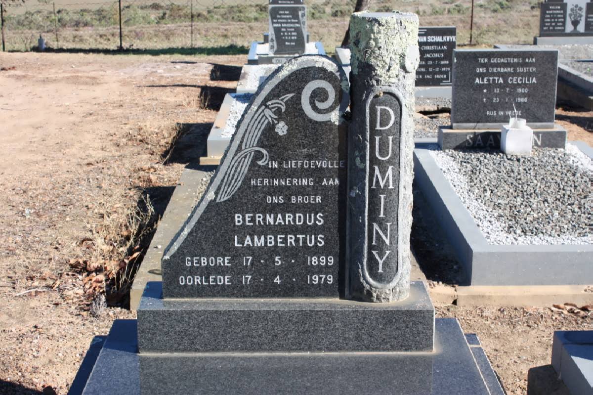 DUMINY Bernardus Lambertus 1899-1979