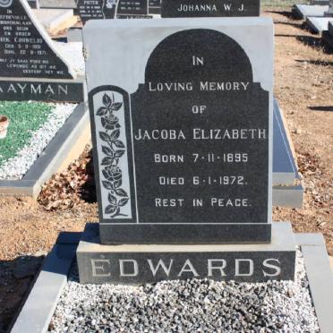 EDWARDS Jacoba Elizabeth 1895-1972