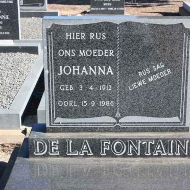 FONTAINE Johanna, de la 1912-1986