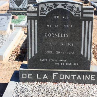 FONTAINE Cornelis T., de la 1908-1972