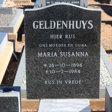 GELDENHUYS Maria Susanna 1896-1984